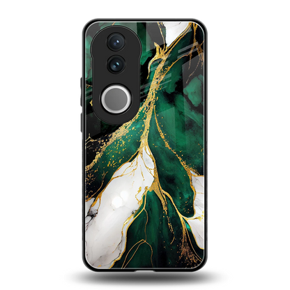 Emerald Luxe back phone cover | glass case for vivo v50
