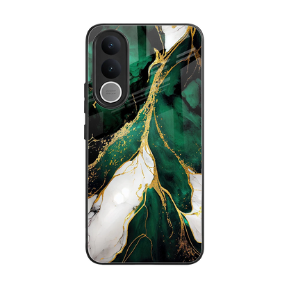 Emerald Luxe back phone cover | glass case for vivo v70 fe