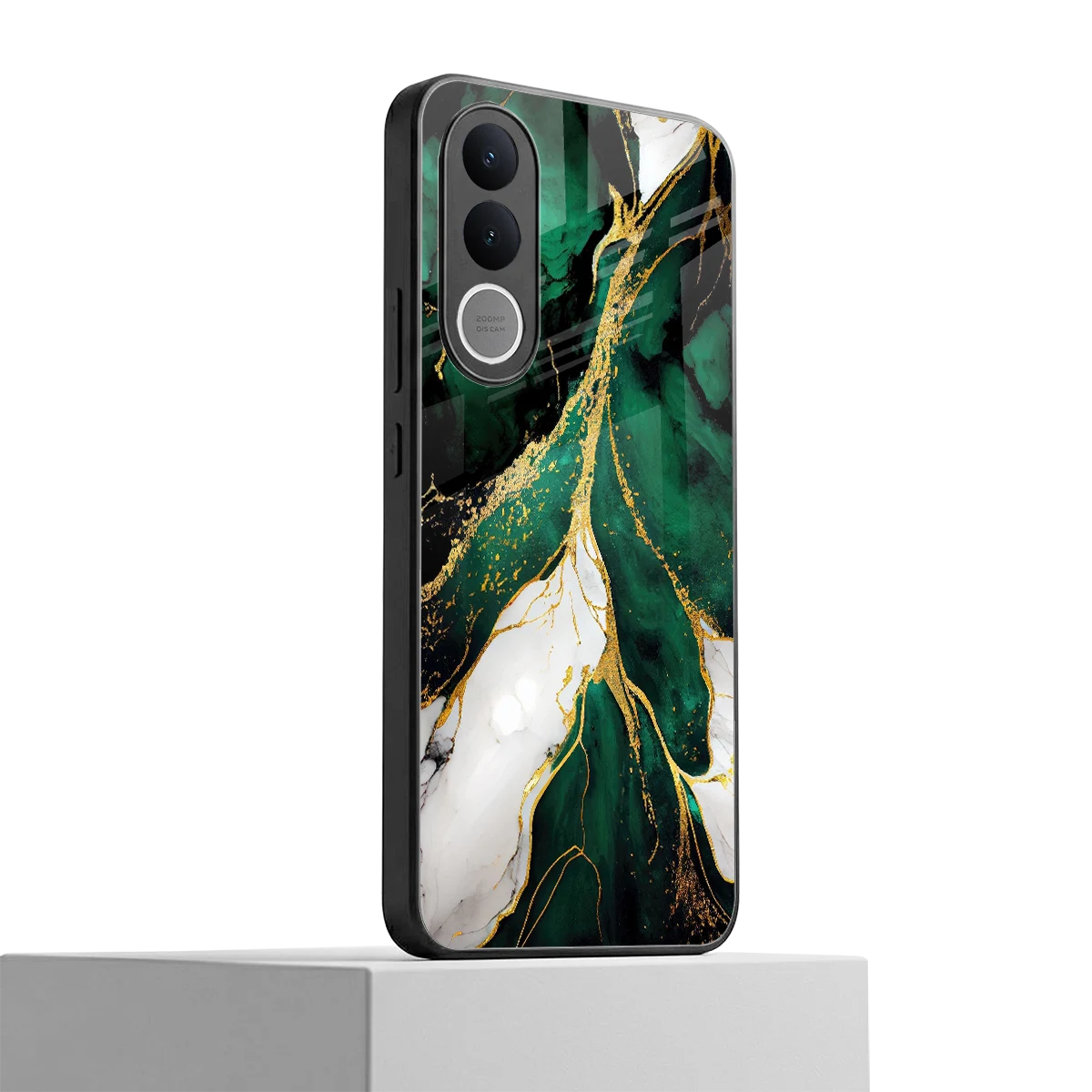 Emerald Luxe vivo v70 fe mobile cover | shockproof glass phone case