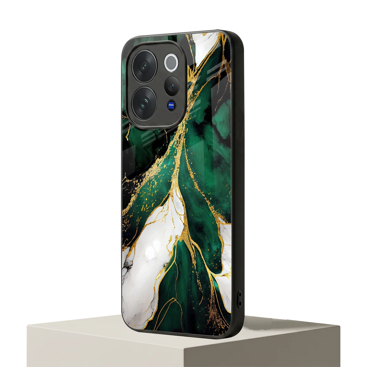 Emerald Luxe vivo v70 mobile cover | shockproof glass phone case