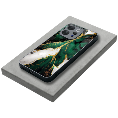 Emerald Luxe stylish phone case for vivo v70 | glossy glass and slim fit