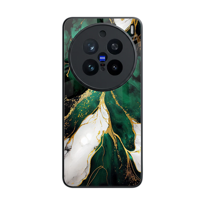 Emerald Luxe back phone cover | glass case for vivo x200 pro