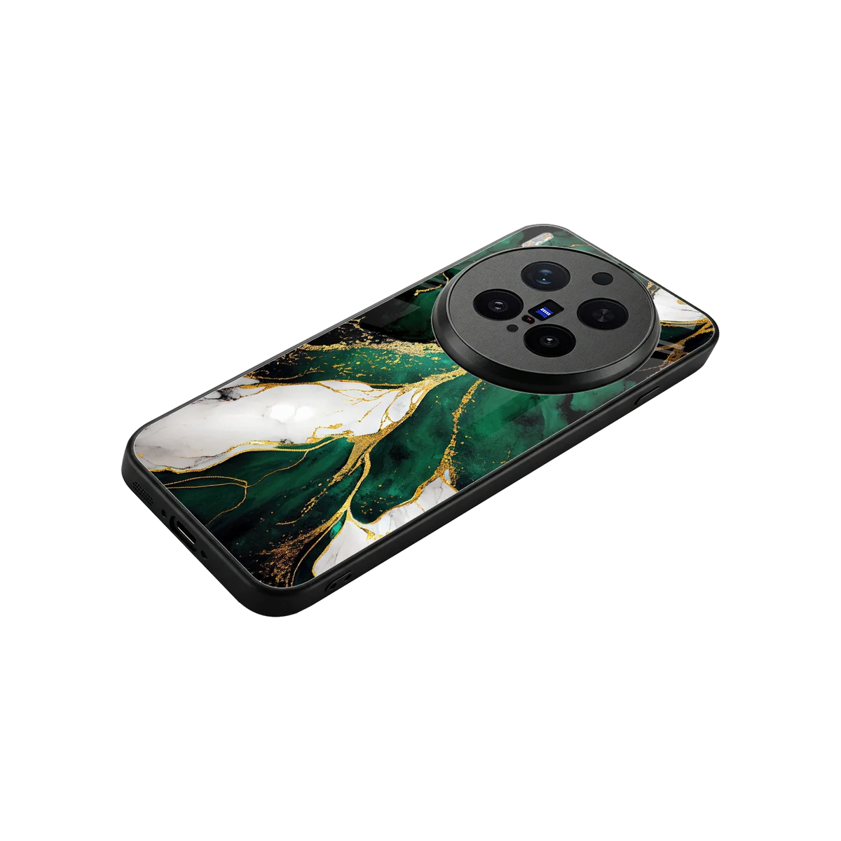 Emerald Luxe stylish phone case for vivo x300 pro | glossy glass and slim fit