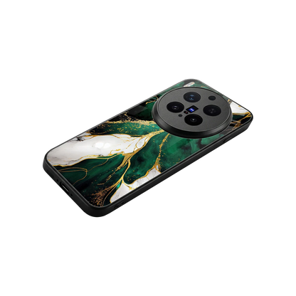Emerald Luxe stylish phone case for vivo x300 pro | glossy glass and slim fit