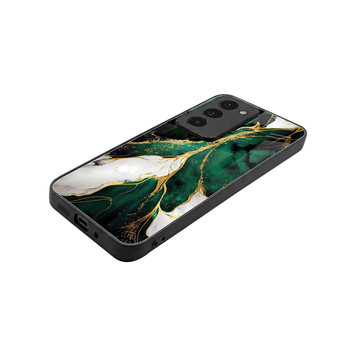 Emerald Luxe stylish phone case for redmi 15 5g | glossy glass and slim fit