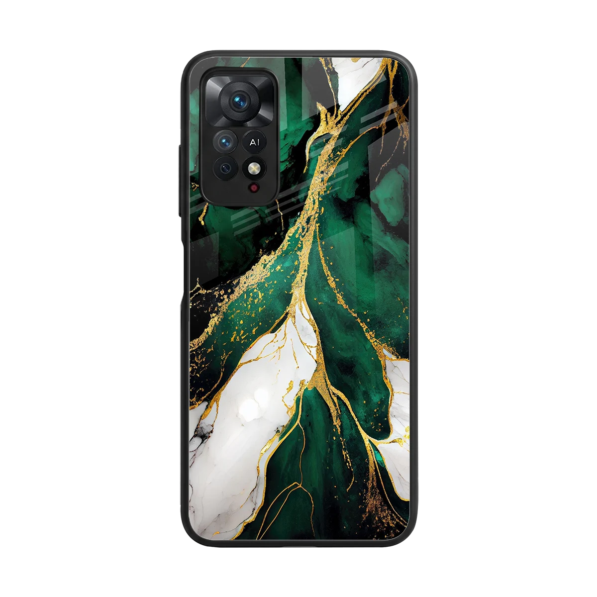 Emerald Luxe back phone cover | glass case for redmi note 11 pro
