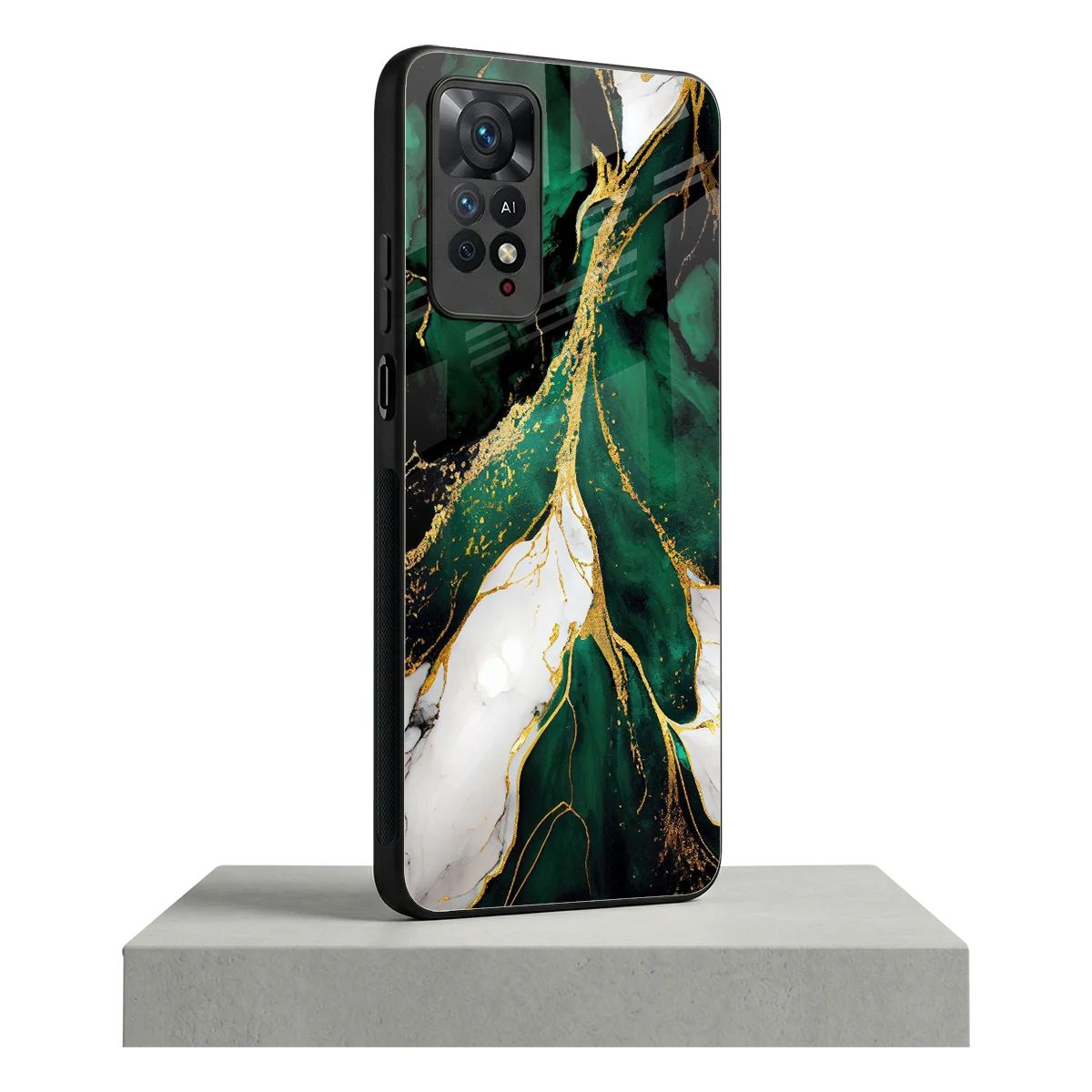 Emerald Luxe redmi note 11 pro mobile cover | shockproof glass phone case
