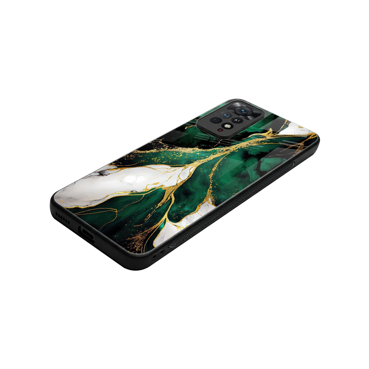 Emerald Luxe stylish phone case for redmi note 11 pro | glossy glass and slim fit