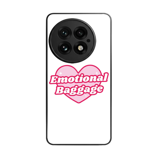Emotional Baggage back phone cover | glass case for oneplus 13
