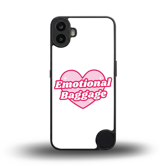 Emotional Baggage back phone cover | glass case for cmf nothing phone 1