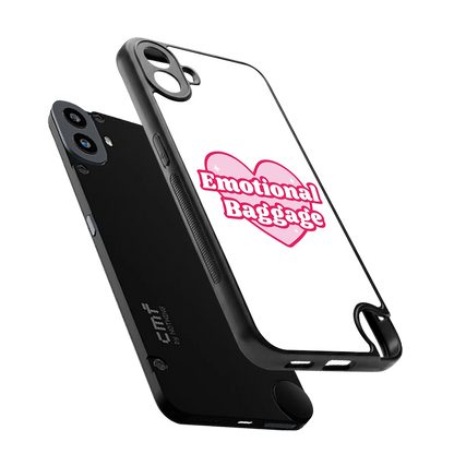Emotional Baggage sleek cmf nothing phone 1 cover with tempered glass back and TPU edges