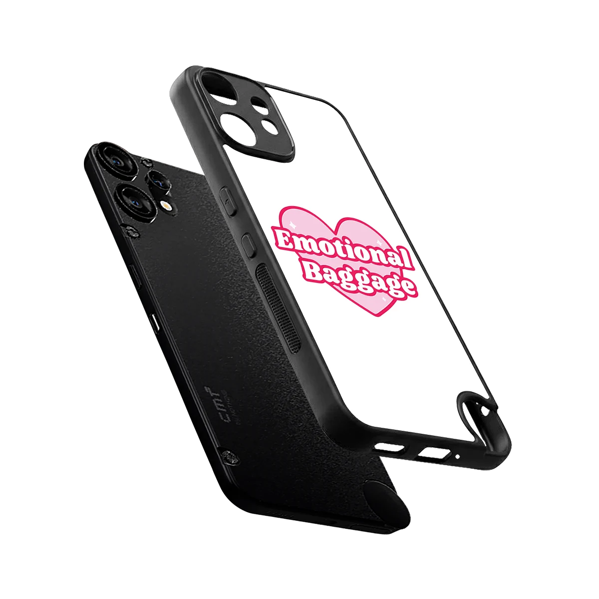 Emotional Baggage sleek cmf nothing phone 2 pro cover with tempered glass back and TPU edges