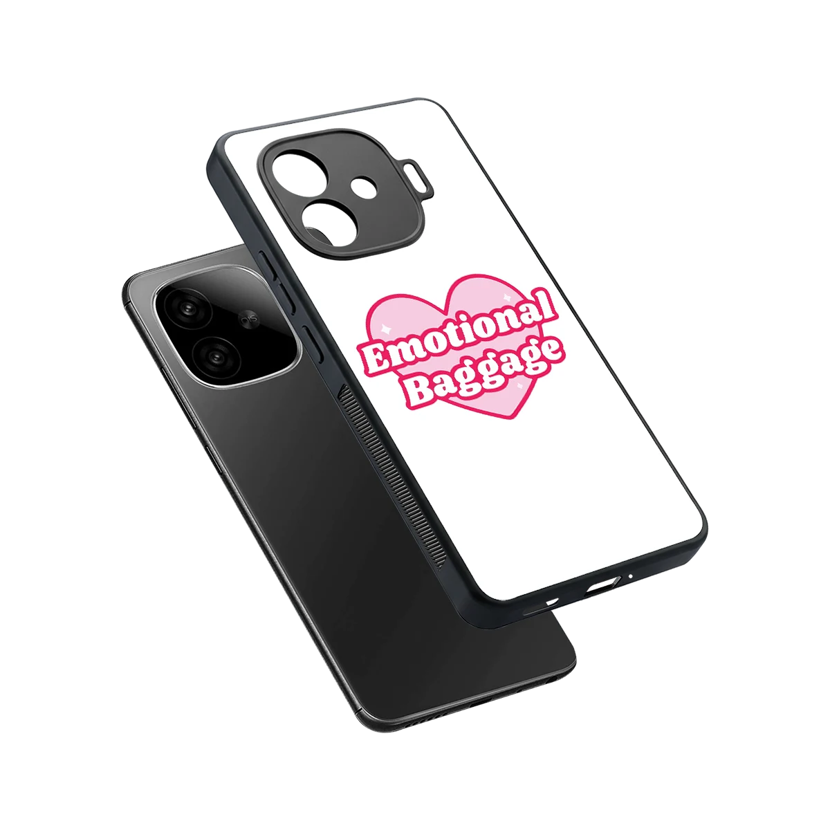 Emotional Baggage sleek iqoo neo 10r 5g cover with tempered glass back and TPU edges