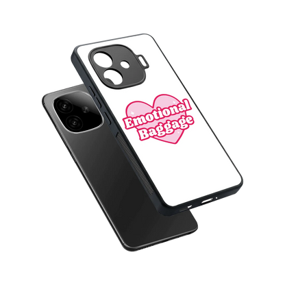 Emotional Baggage sleek iqoo neo 10r 5g cover with tempered glass back and TPU edges