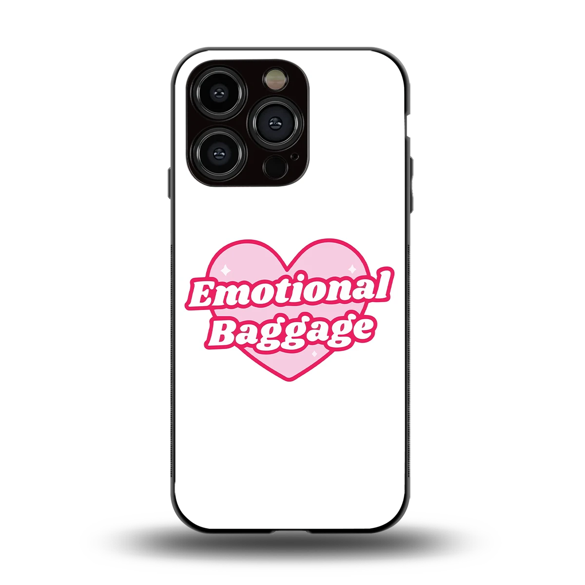 Emotional Baggage back phone cover | glass case for iphone 13 pro