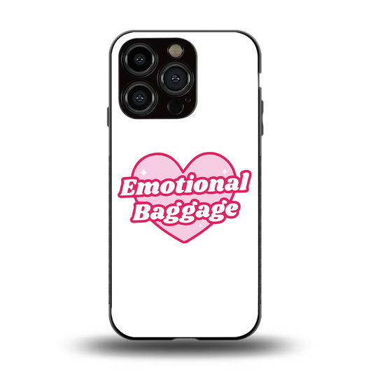 Emotional Baggage back phone cover | glass case for iphone 13 pro