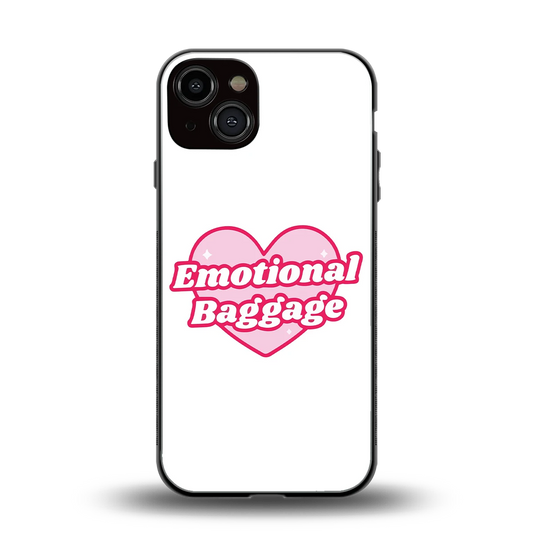 Emotional Baggage back phone cover | glass case for iphone 14