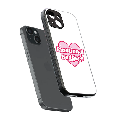 Emotional Baggage sleek iphone 13 cover with tempered glass back and TPU edges