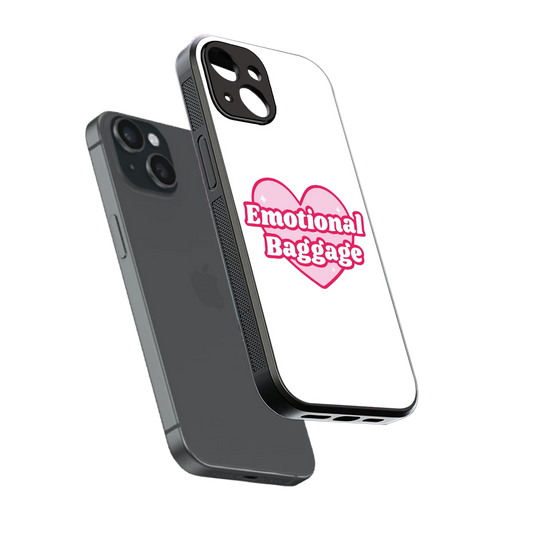 Emotional Baggage sleek iphone 13 cover with tempered glass back and TPU edges