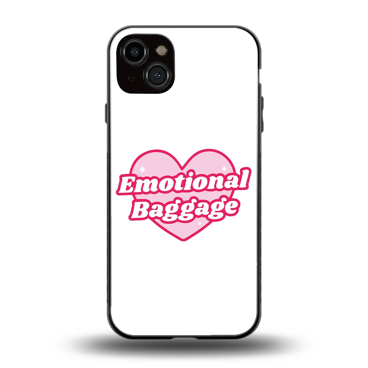 Emotional Baggage back phone cover | glass case for iphone 14 plus