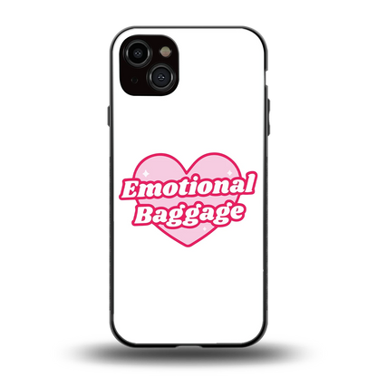Emotional Baggage back phone cover | glass case for iphone 14 plus