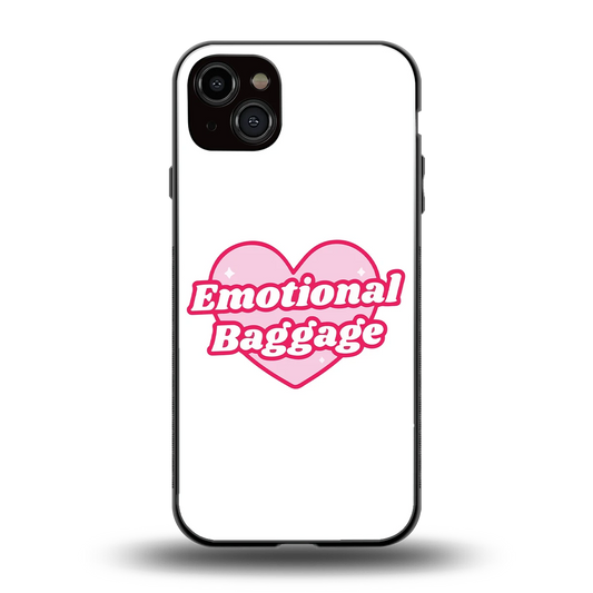 Emotional Baggage back phone cover | glass case for iphone 14 plus