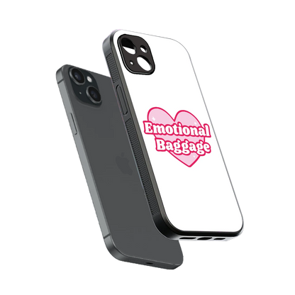 Emotional Baggage sleek iphone 14 plus cover with tempered glass back and TPU edges