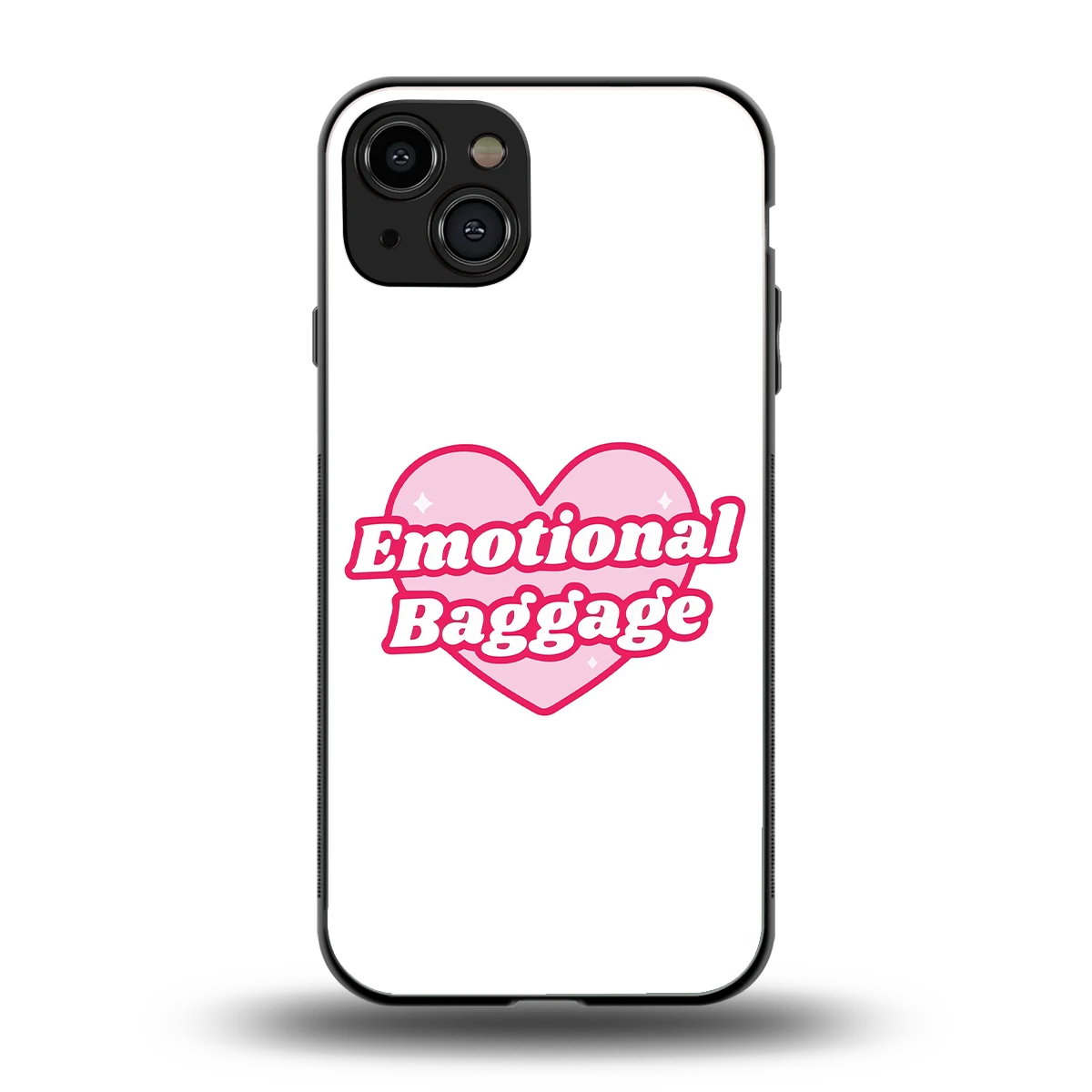 Emotional Baggage back phone cover | glass case for iphone 15