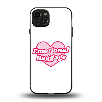 Emotional Baggage back phone cover | glass case for iphone 15