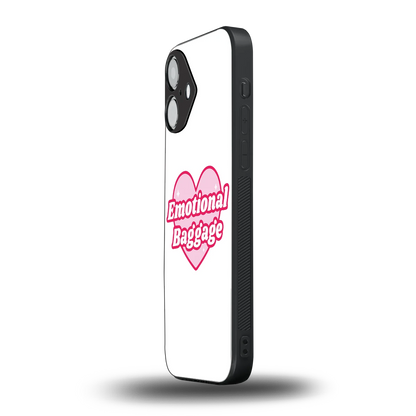 Emotional Baggage iPhone 16 mobile cover | shockproof glass phone case
