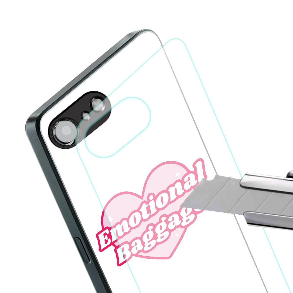 Emotional Baggage stylish phone case for iphone 17e | glossy glass and slim fit