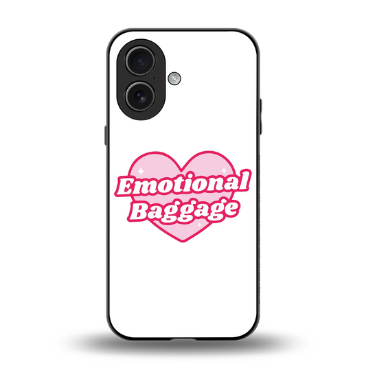Emotional Baggage back phone cover | glass case for iphone 17