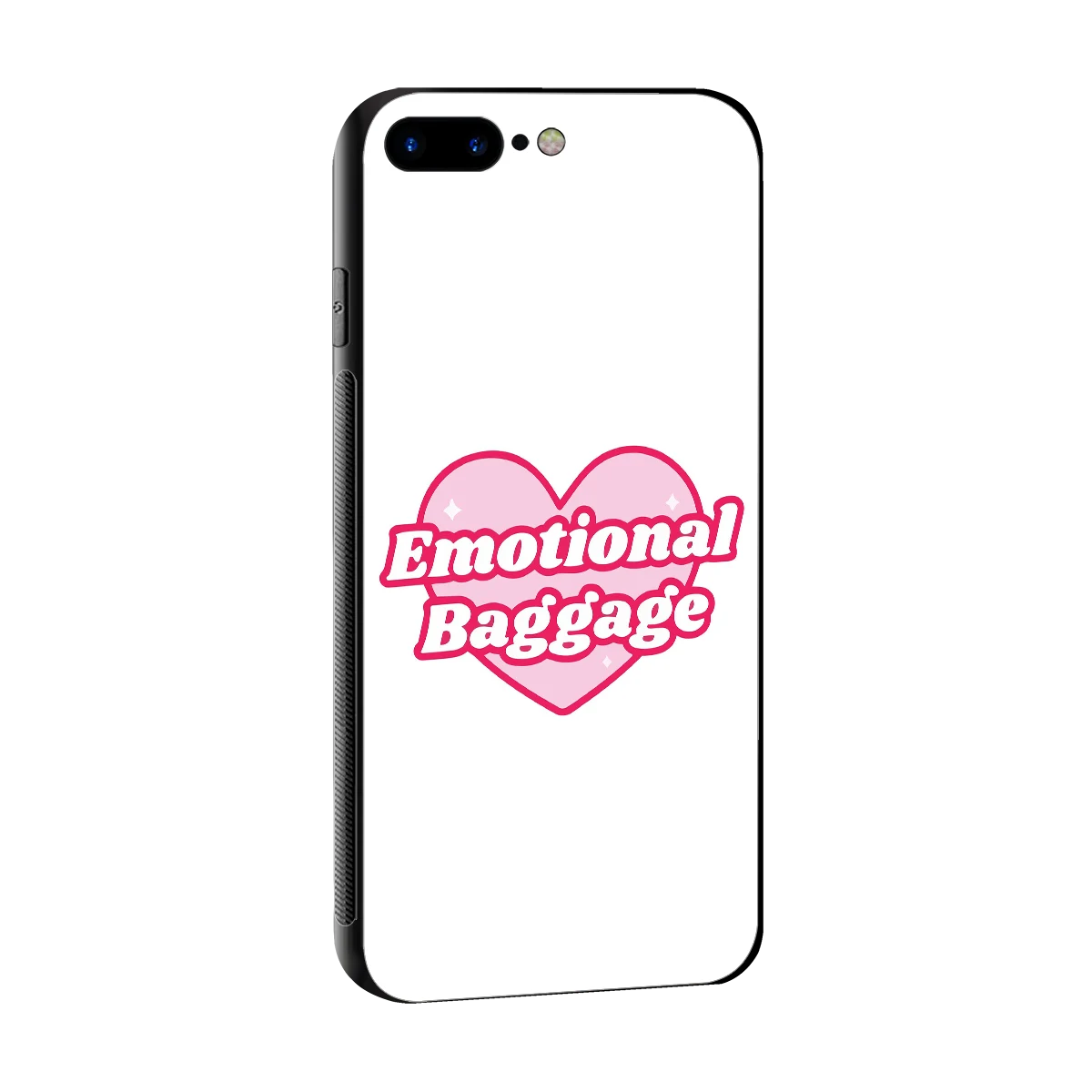 Emotional Baggage sleek iphone 7 plus cover with tempered glass back and TPU edges