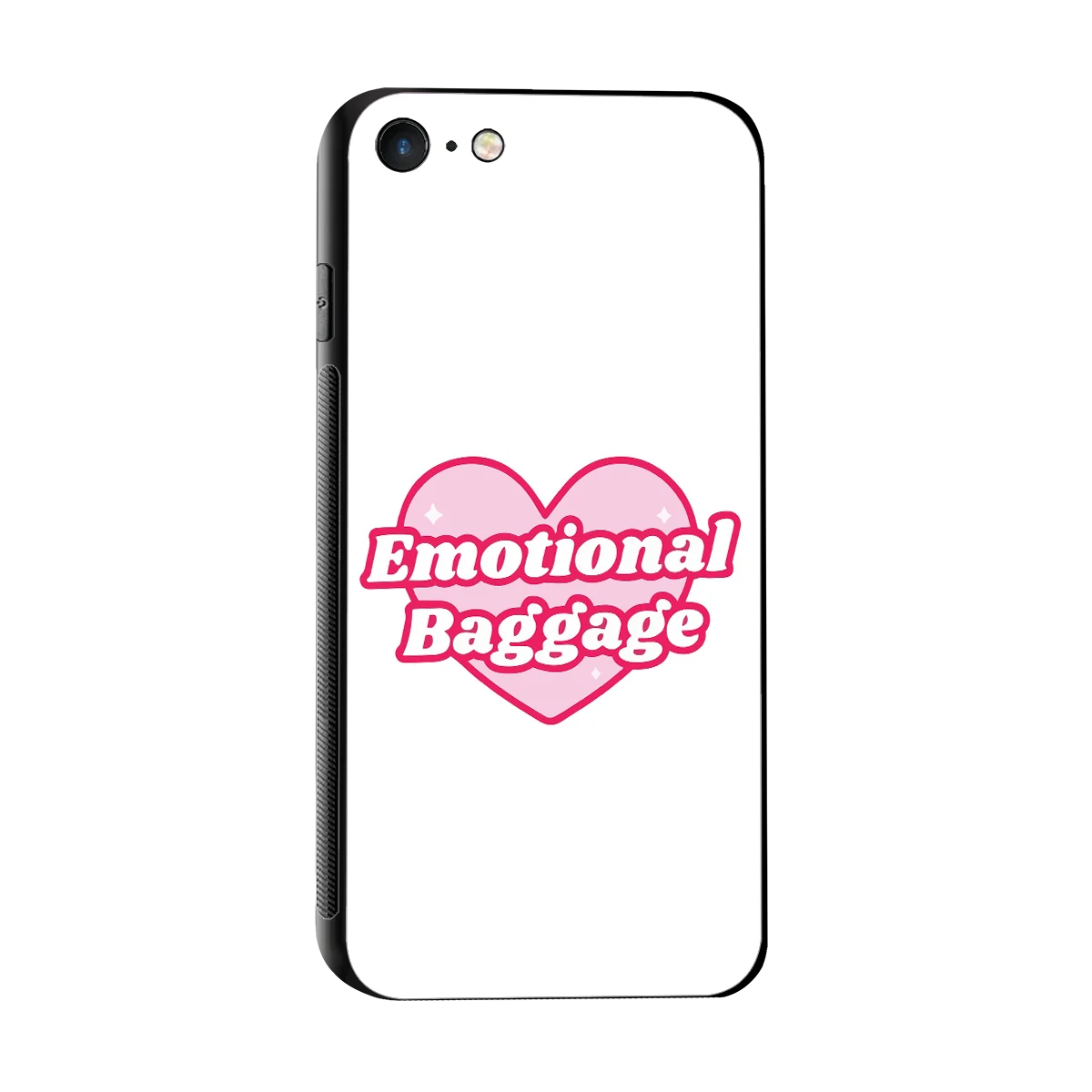 Emotional Baggage sleek iphone 7 cover with tempered glass back and TPU edges
