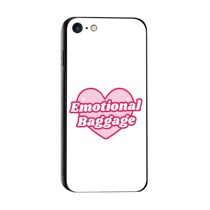 Emotional Baggage sleek iphone 8 cover with tempered glass back and TPU edges