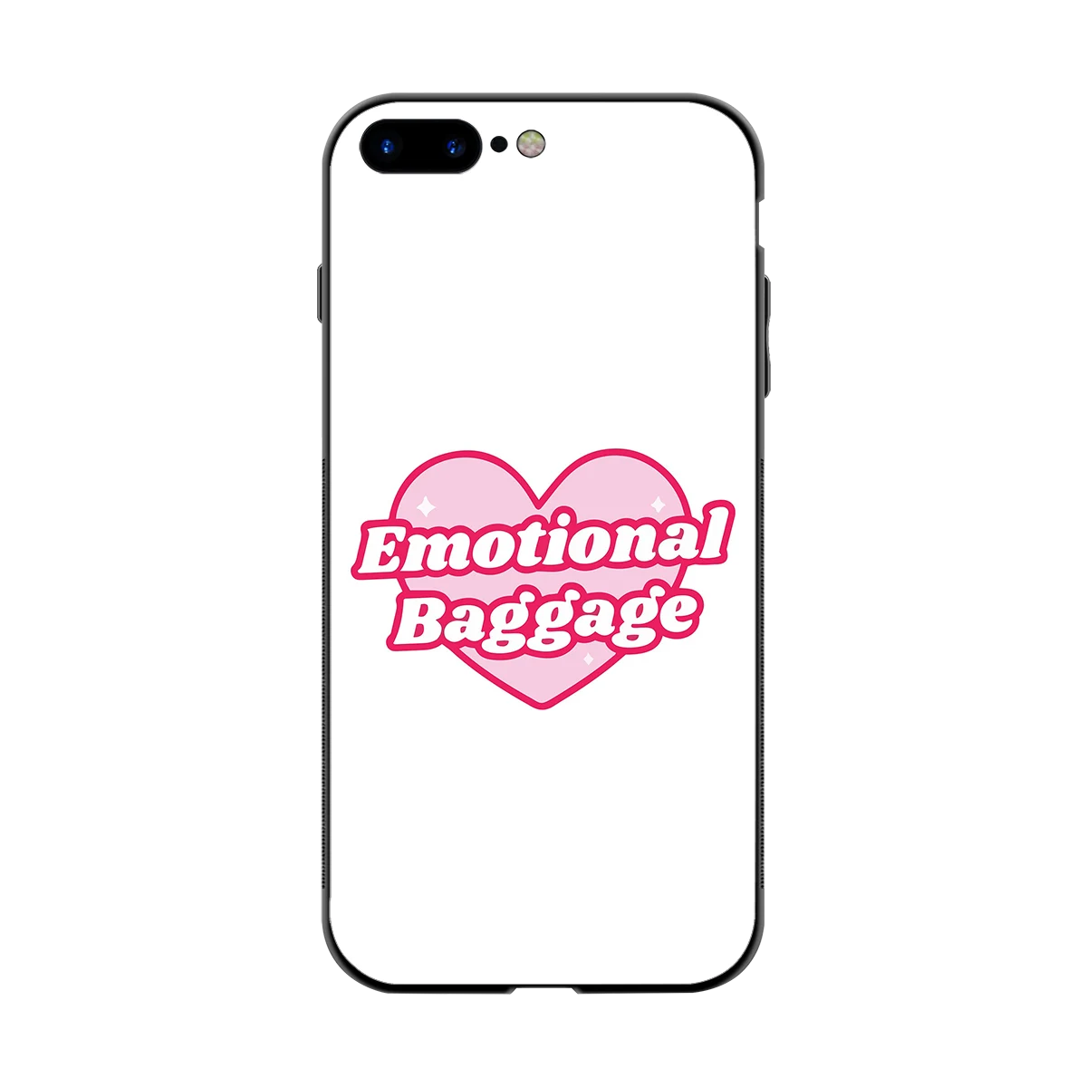 Emotional Baggage back phone cover | glass case for iphone 8 plus
