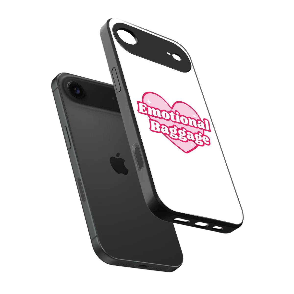 Emotional Baggage sleek iphone air cover with tempered glass back and TPU edges