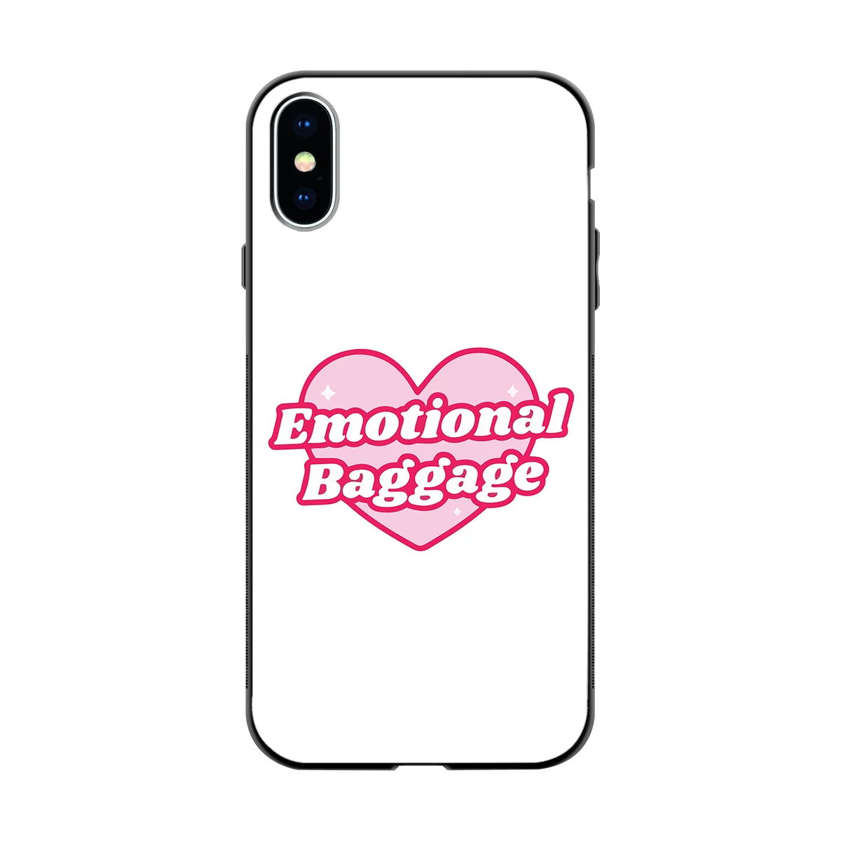 Emotional Baggage back phone cover | glass case for iphone x