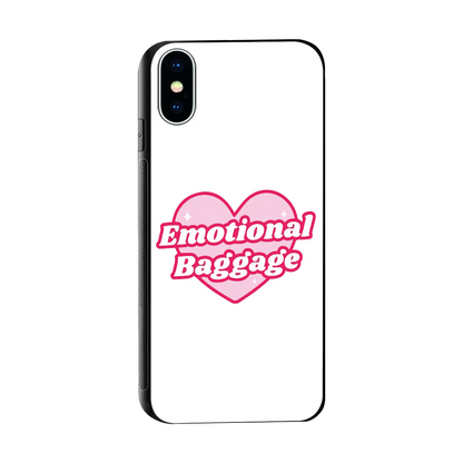 Emotional Baggage sleek iphone xs cover with tempered glass back and TPU edges