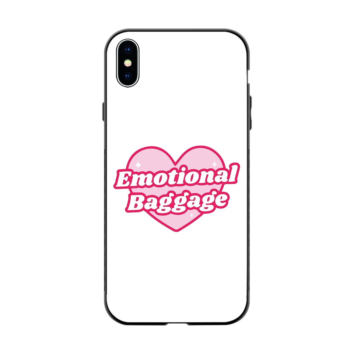Emotional Baggage back phone cover | glass case for iphone xs max
