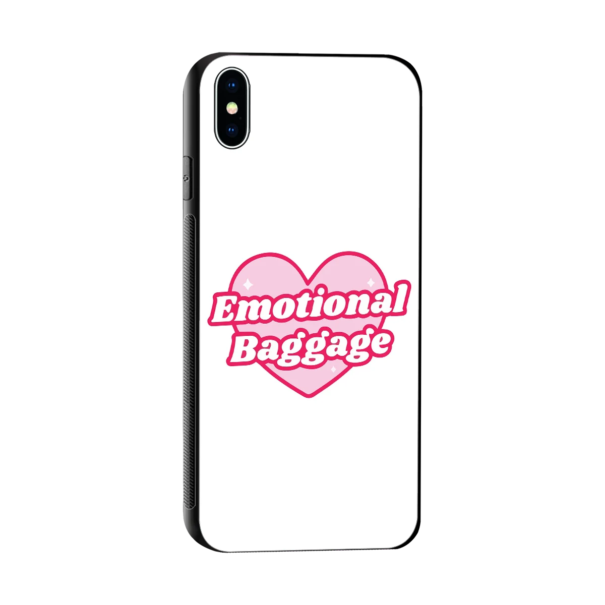 Emotional Baggage sleek iphone xs max cover with tempered glass back and TPU edges