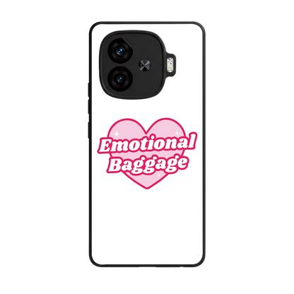 Emotional Baggage back phone cover | glass case for iqoo neo 10r 5g