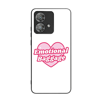 Emotional Baggage back phone cover | glass case for motorola edge 40 neo 5g