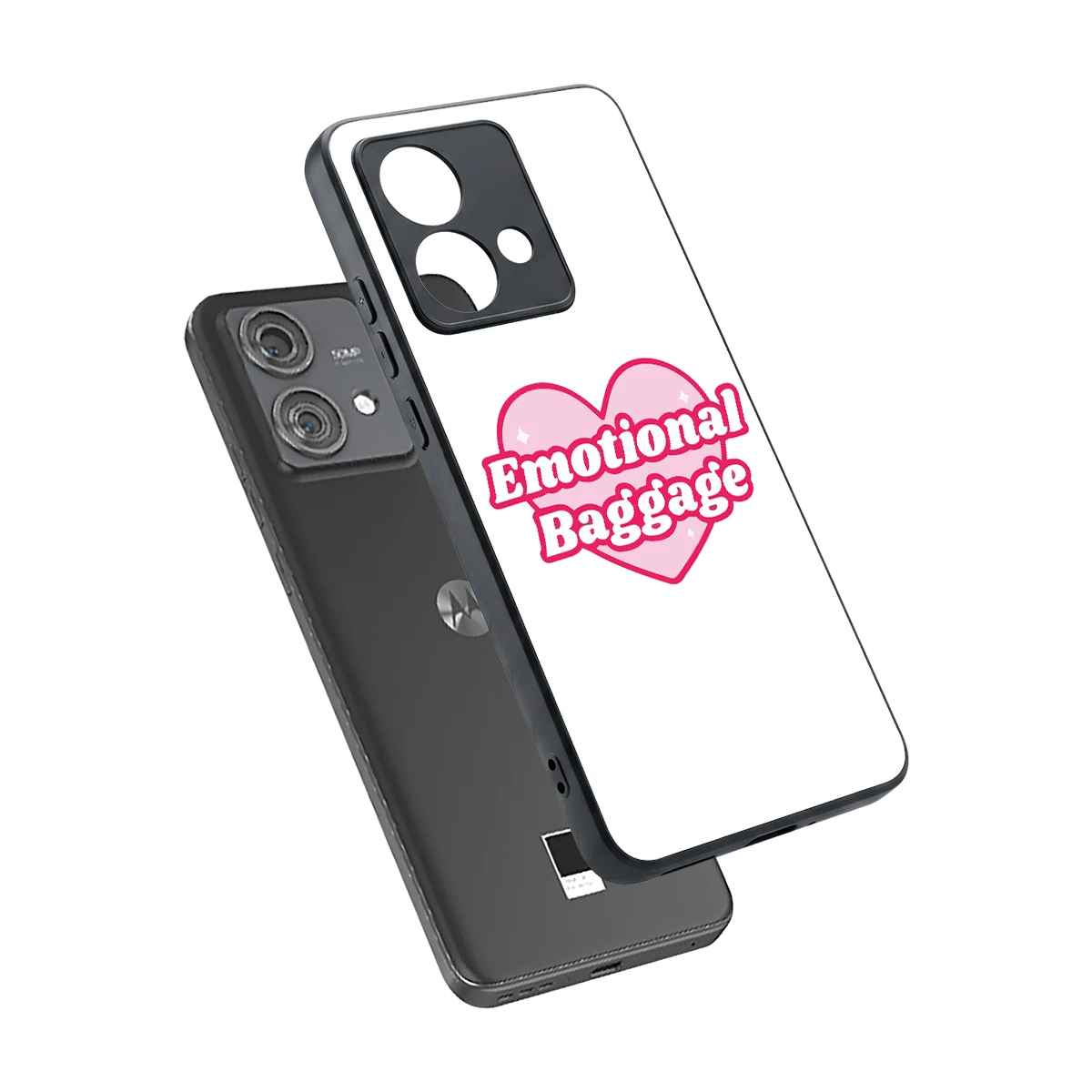 Emotional Baggage sleek motorola edge 40 neo 5g cover with tempered glass back and TPU edges