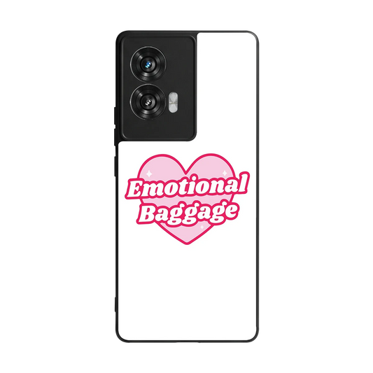 Emotional Baggage back phone cover | glass case for motorola edge 50 fusion