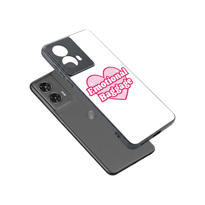 Emotional Baggage sleek motorola edge 50 fusion cover with tempered glass back and TPU edges