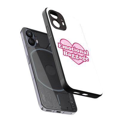 Emotional Baggage sleek nothing phone 2 cover with tempered glass back and TPU edges