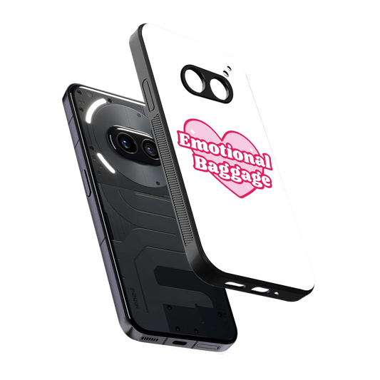 Emotional Baggage sleek nothing phone 2a cover with tempered glass back and TPU edges
