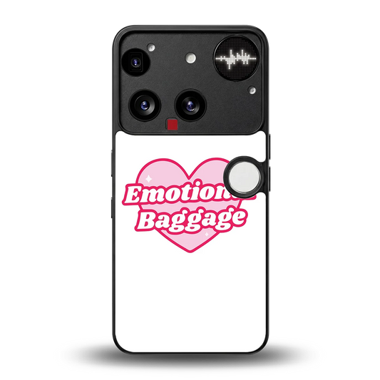 Emotional Baggage back phone cover | glass case for nothing phone 3