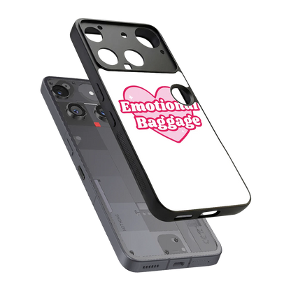 Emotional Baggage sleek nothing phone 3 cover with tempered glass back and TPU edges
